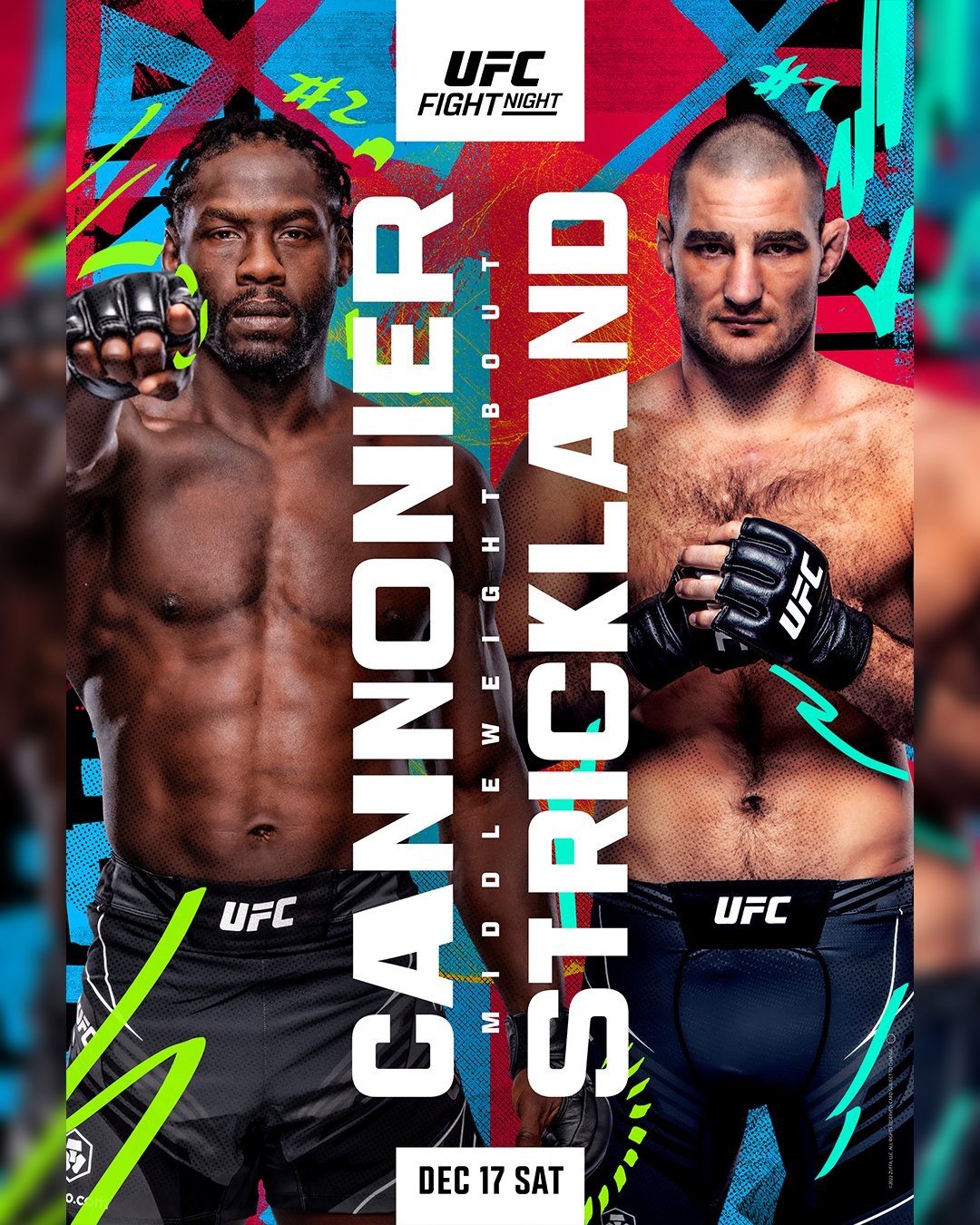 Official UFC Fight Poster for UFC Fight Night: Cannonier v Strickland