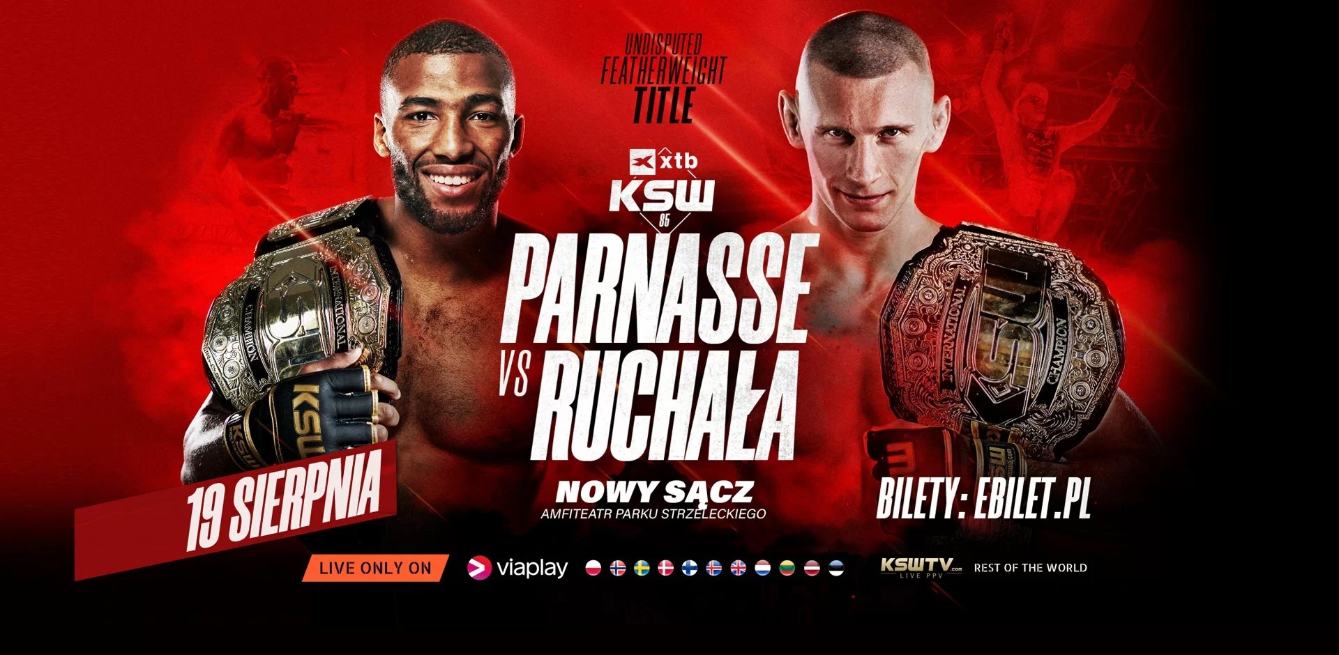 KSW 85: Parnasse vs. Ruchala Fight Card, Start Times, Live Streams