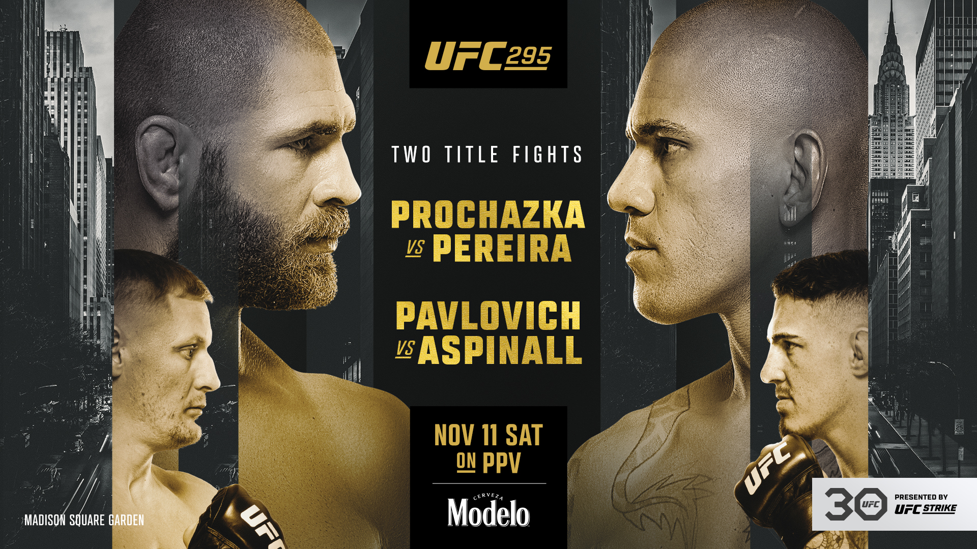 UFC 295: Jiri Prochazka vs. Alex Pereira Fight Card, Start Times, Streams