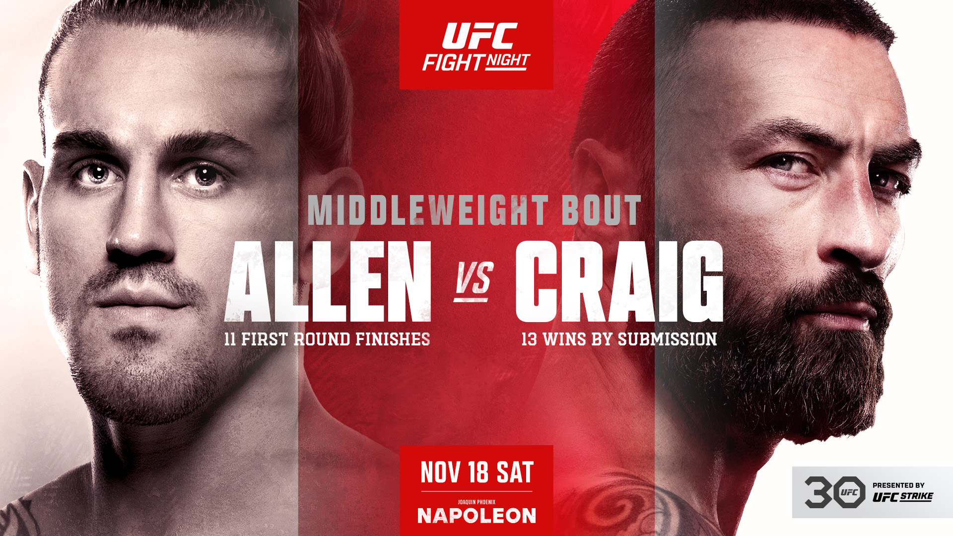 Middleweight Grapplers Brendan Allen and Paul Craig Headline Solid APEX Card: UFC Vegas 82 Fight Card